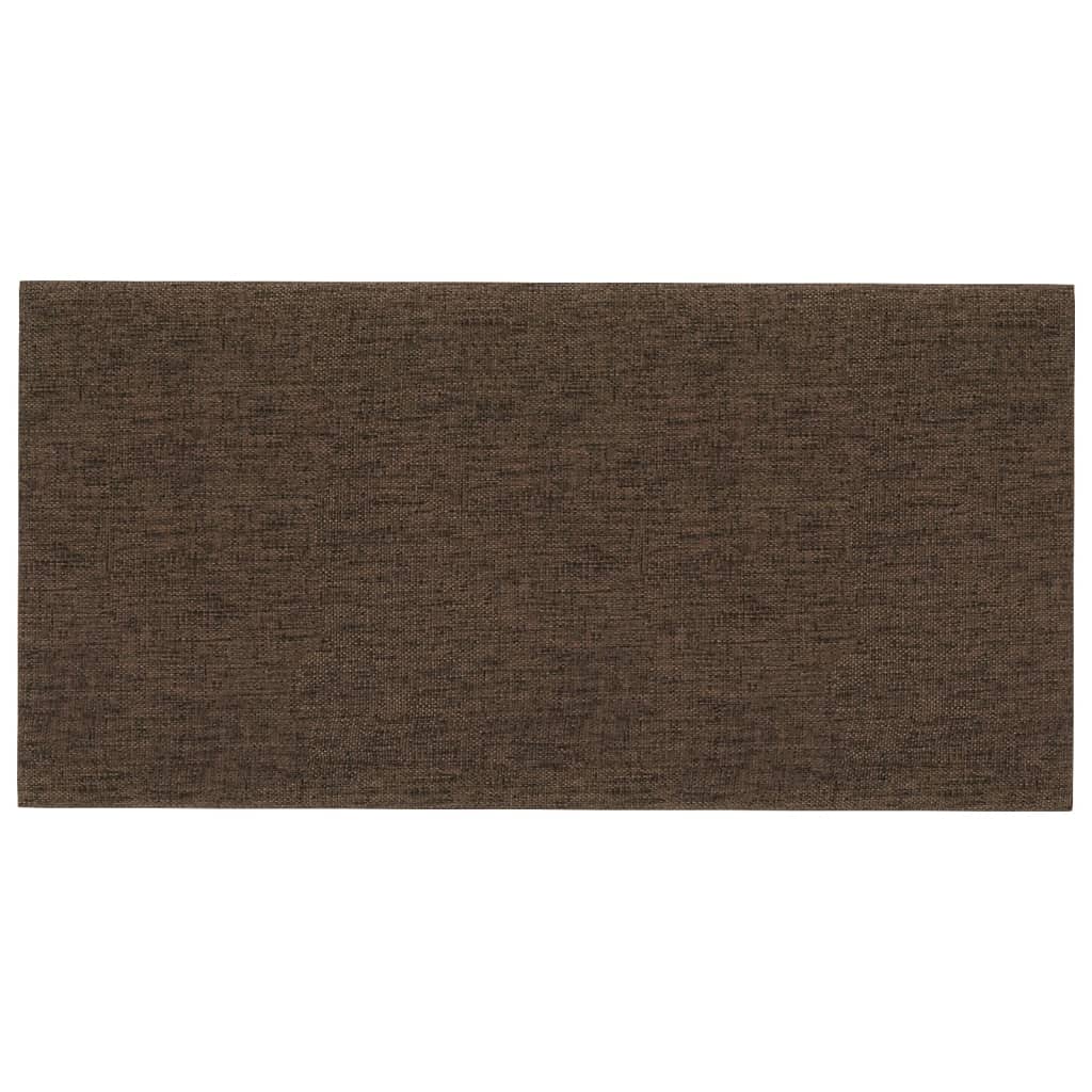 Panneaux muraux Vidaxl 12 PCS 0,54 m² 30x15 cm Tissu marron