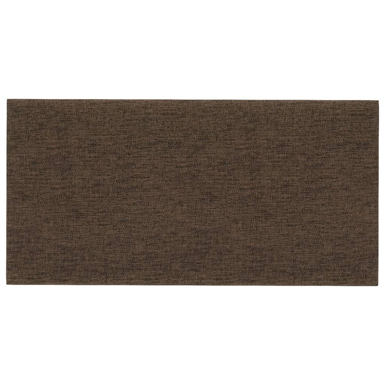 Panneaux muraux Vidaxl 12 PCS 0,54 m² 30x15 cm Tissu marron