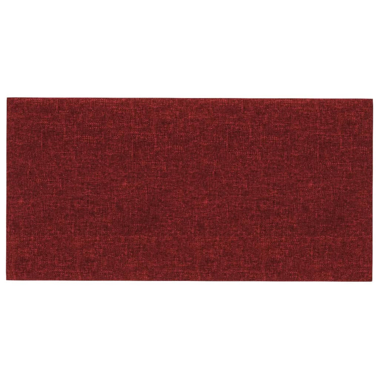 Panneaux muraux vidaxl 12 pcs 0,54 m² 30x15 cm Vin de tissu rouge