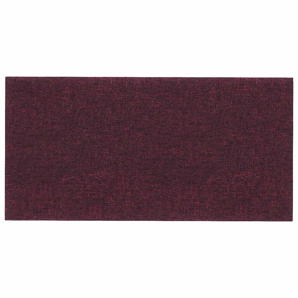 Panneaux muraux vidaxl 12 pcs 0,54 m² 30x15 cm tissu violet