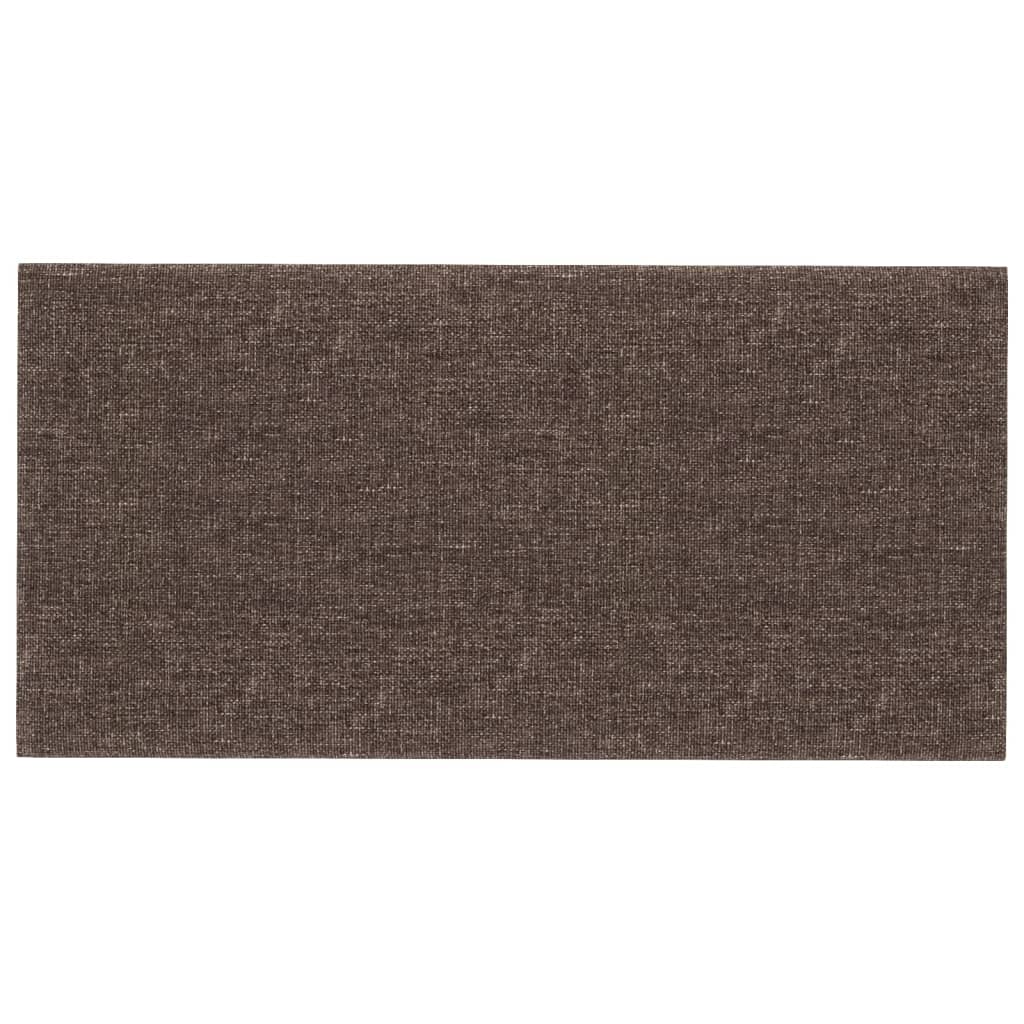 Panneaux muraux vidaxl 12 pcs 0,54 m² 30x15 cm tissu taupe