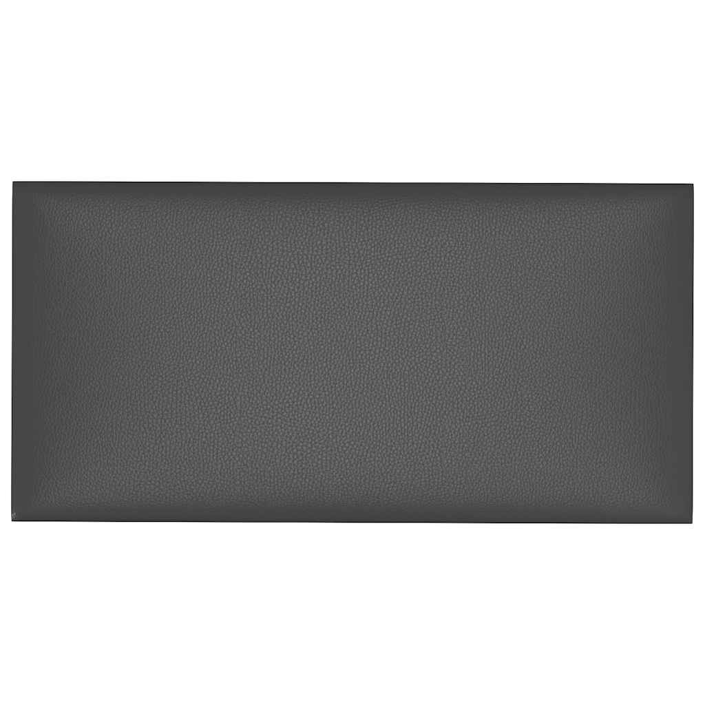 Panneaux muraux vidaxl 12 pcs 0,54 m² 30x15 cm en cuir artificiel gris