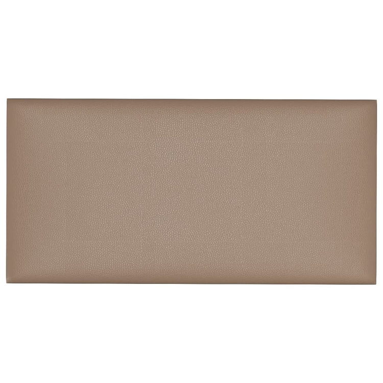 Panneaux muraux vidaxl 12 pcs 0,54 m² 30x15 cm en cuir art cappuccinocolide
