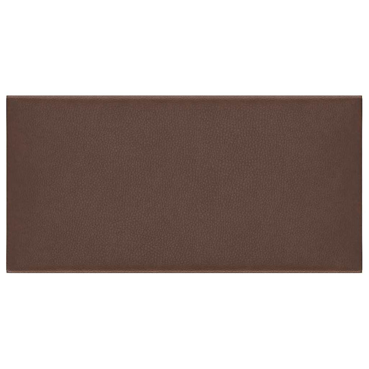 Panneaux muraux vidaxl 12 pcs 0,54 m² 30x15 cm en cuir artificiel marron
