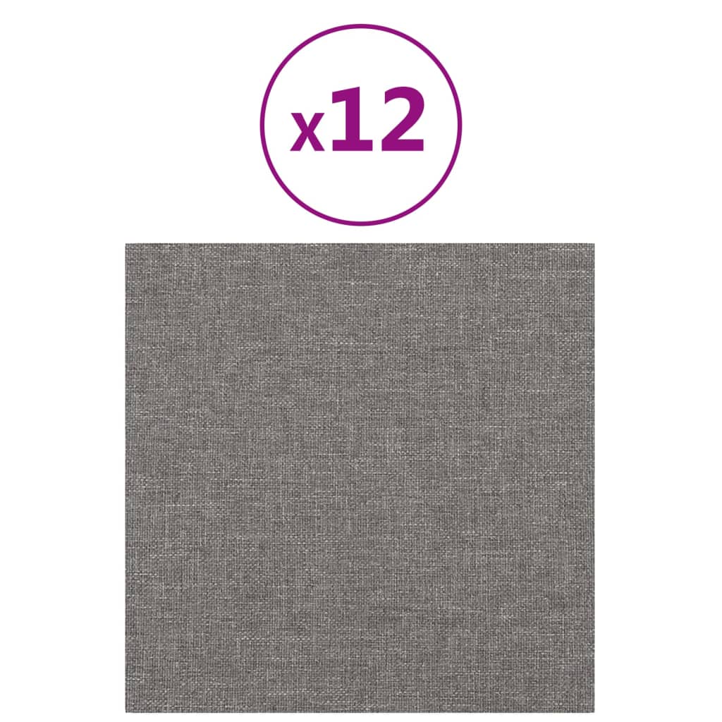 Panneaux muraux Vidaxl 12 ST 1,08 m² 30x30 cm Gris clair