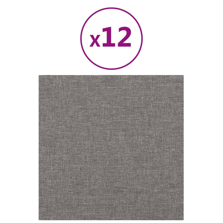 Panneaux muraux Vidaxl 12 ST 1,08 m² 30x30 cm Gris clair