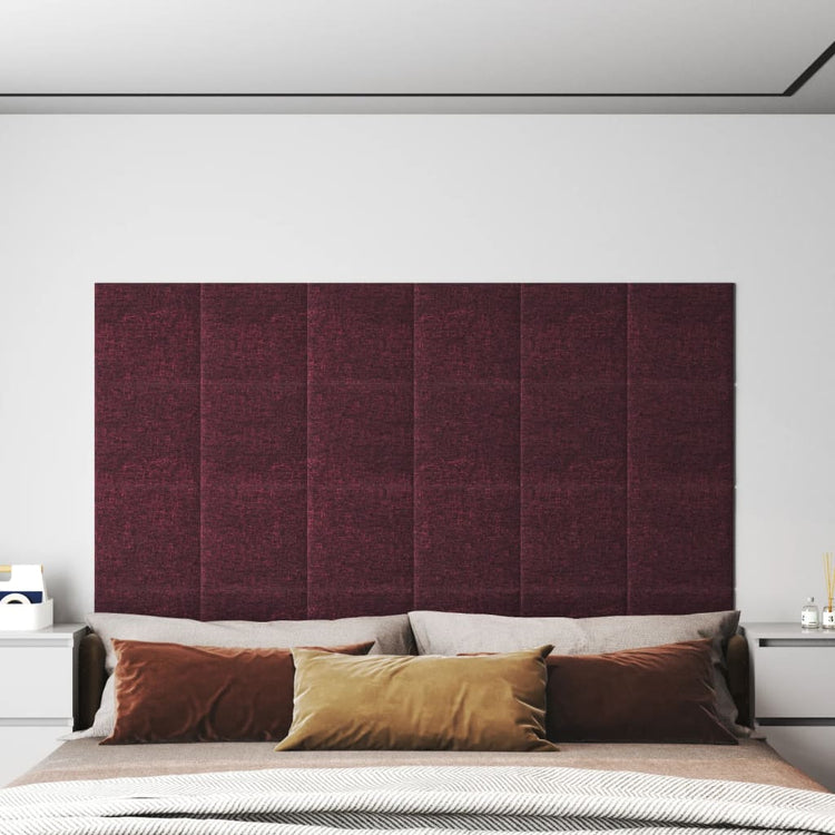 Panneaux muraux vidaxl 12 st 1,08 m² 30x30 cm tissu violet