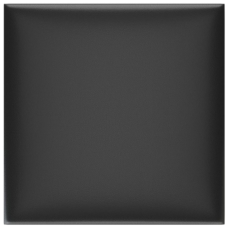 Panneaux muraux vidaxl 12 st 1,08 m² 30x30 cm en cuir artificiel noir