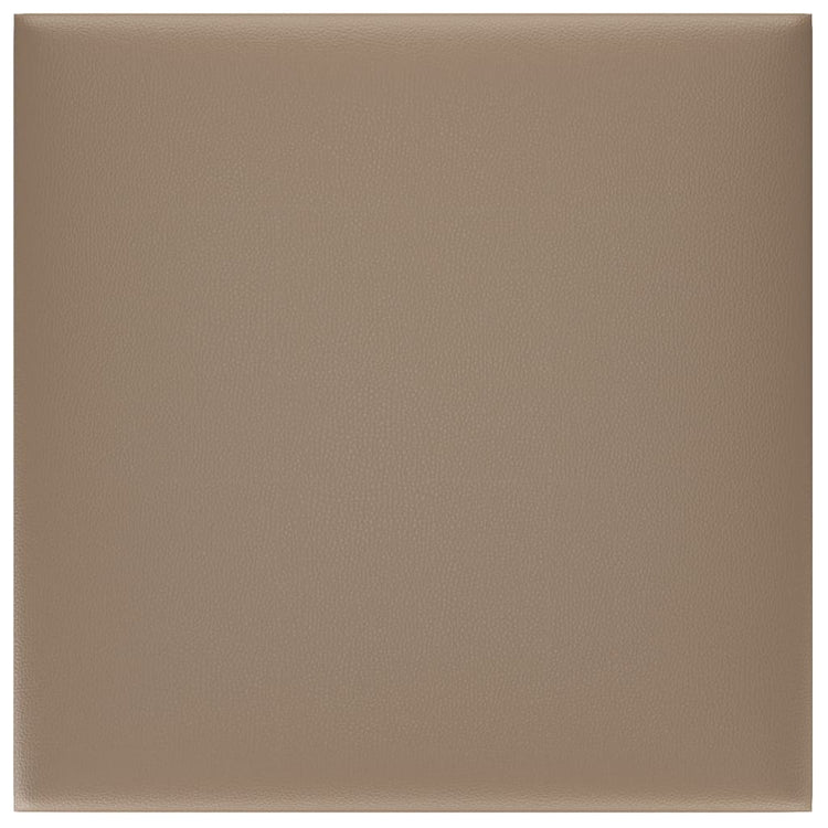 Panneaux muraux Vidaxl 12 st 1,08 m² 30x30 cm en cuir art cappuccinocolide