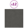 Panneaux muraux vidaxl 12 st 1,08 m² 30x30 cm en velours gris foncé