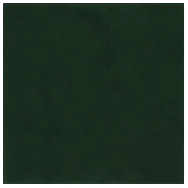 Panneaux muraux vidaxl 12 st 1,08 m² 30x30 cm Velvet vert foncé