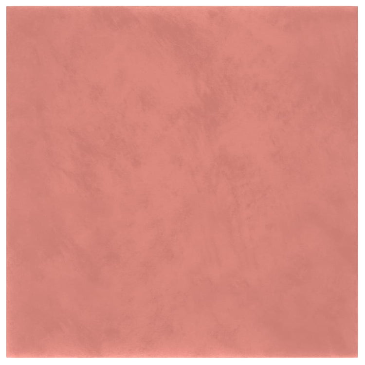 Panneaux muraux vidaxl 12 st 1,08 m² 30x30 cm en velours rose