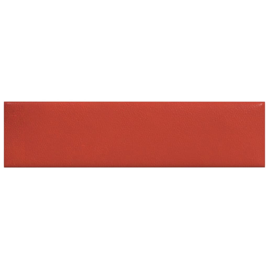 Panneaux muraux vidaxl 12 st 1,08 m² 60x15 cm en cuir artificiel rouge