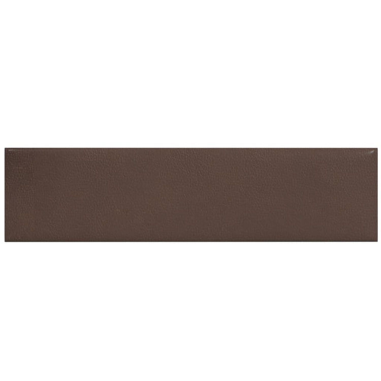 Panneaux muraux vidaxl 12 st 1,08 m² 60x15 cm en cuir artificiel marron