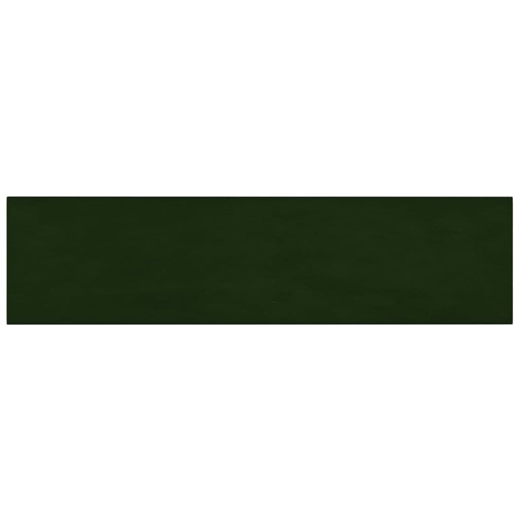Panneaux muraux vidaxl 12 st 1,08 m² 60x15 cm en velours vert foncé