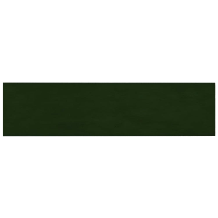Panneaux muraux vidaxl 12 st 1,08 m² 60x15 cm en velours vert foncé
