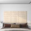 Panneaux muraux Vidaxl 12 ST 1,08 m² 60x15 cm Crème en velours -colore