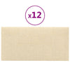 Panneaux muraux Vidaxl 12 ST 2,16 M² 60x30 cm Crème de tissu -Colore