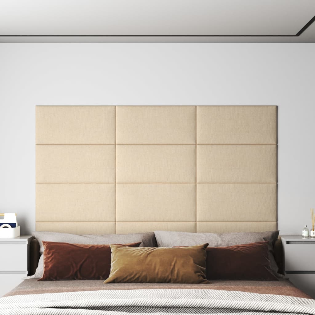 Panneaux muraux Vidaxl 12 ST 2,16 M² 60x30 cm Crème de tissu -Colore