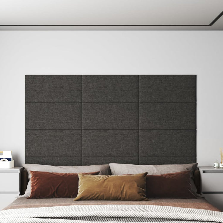 Panneaux muraux vidaxl 12 st 2,16 m² 60x30 cm tissu gris foncé