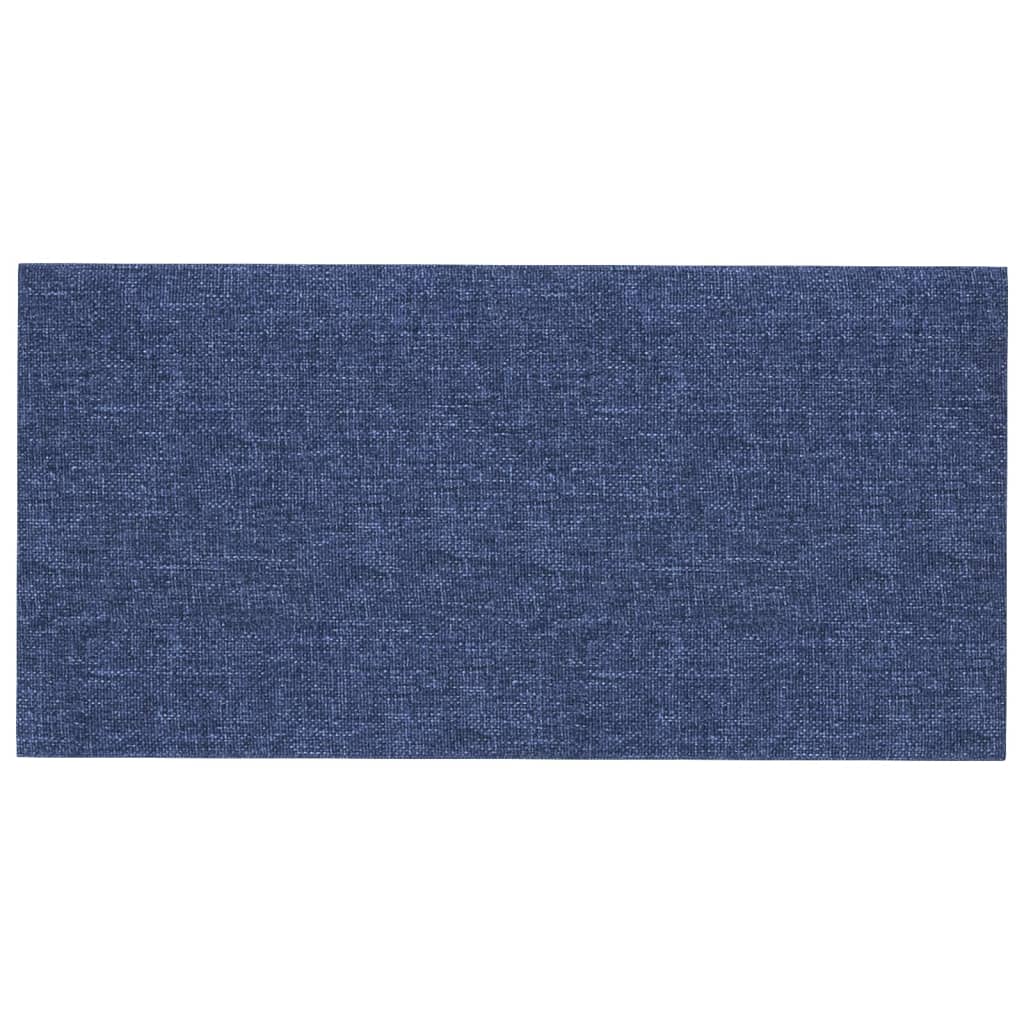 Panneaux muraux vidaxl 12 st 2,16 m² 60x30 cm tissu bleu