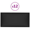 Panneaux muraux vidaxl 12 st 2,16 m² 60x30 cm en cuir artificiel noir