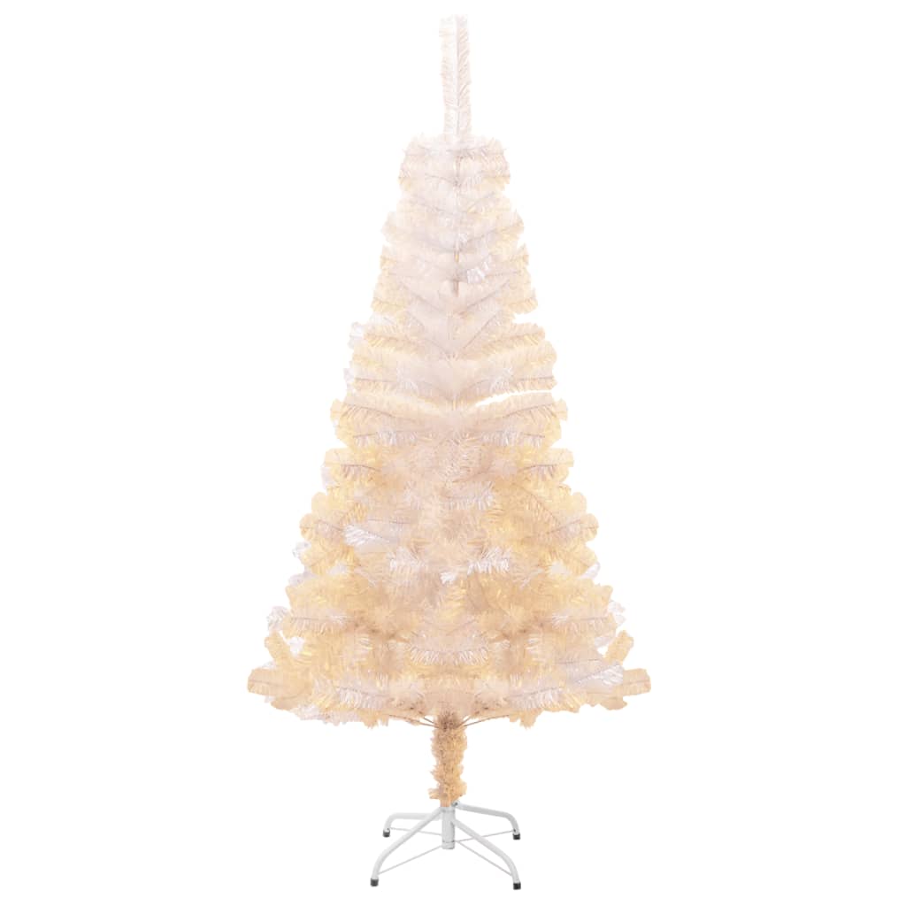Vidaxl kunstkerstboom avec des extrémités irisées 120 cm PVC blanc