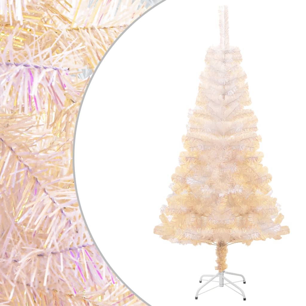 Vidaxl kunstkerstboom avec des extrémités irisées 150 cm PVC blanc