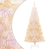 Vidaxl kunstkerstboom avec des extrémités irisées 210 cm PVC blanc
