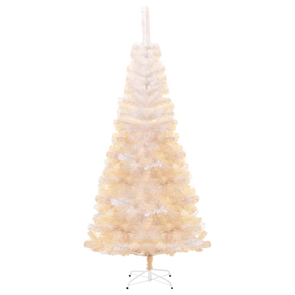 Vidaxl kunstkerstboom avec des extrémités irisées 240 cm PVC blanc
