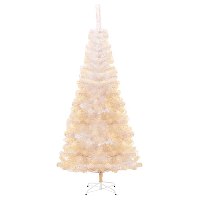 Vidaxl kunstkerstboom avec des extrémités irisées 240 cm PVC blanc