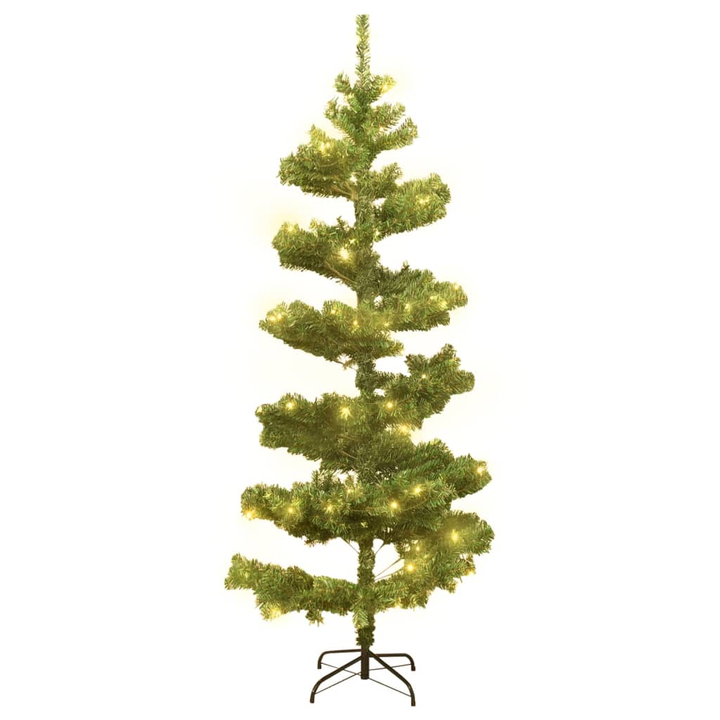 Vidaxl Kunstkerstboom avec l'éclairage et le vert PVC de 180 cm standard