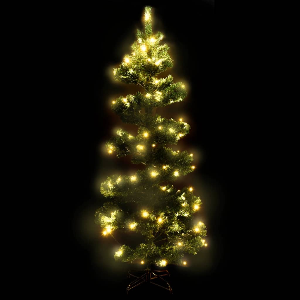Vidaxl Kunstkerstboom avec l'éclairage et le vert PVC de 180 cm standard