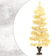 Vidaxl kunstkerstboom avec éclairage et pot 120 cm PVC blanc