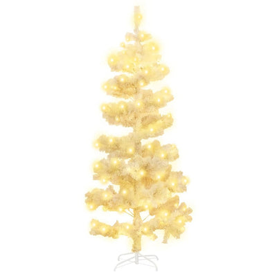 Vidaxl kunstkerstboom avec éclairage et PVC de 180 cm standard blanc