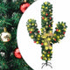 Vidaxl Cactus de Noël avec standard et LED 180 cm en PVC vert