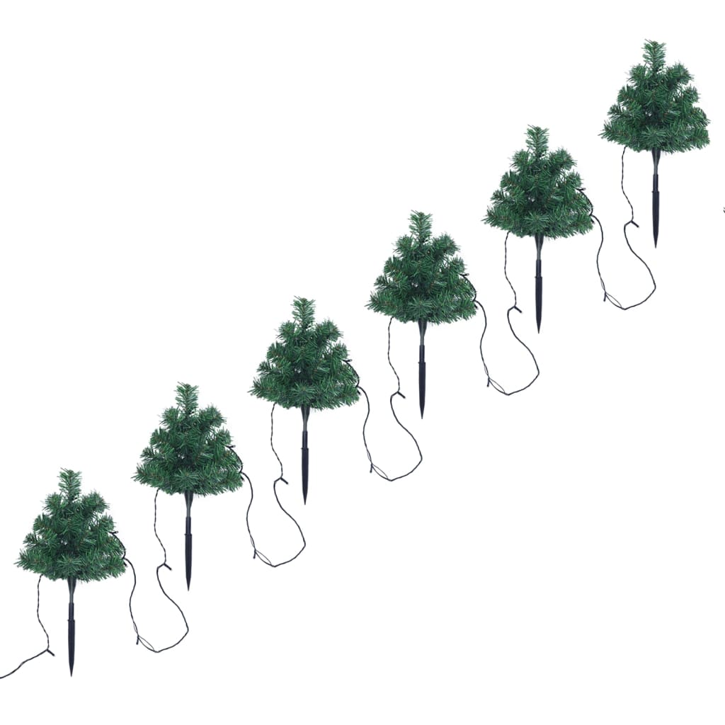 Vidaxl TUINPADKERSTS TRES 6 ST avec des LED blancs chauds 45 cm PVC