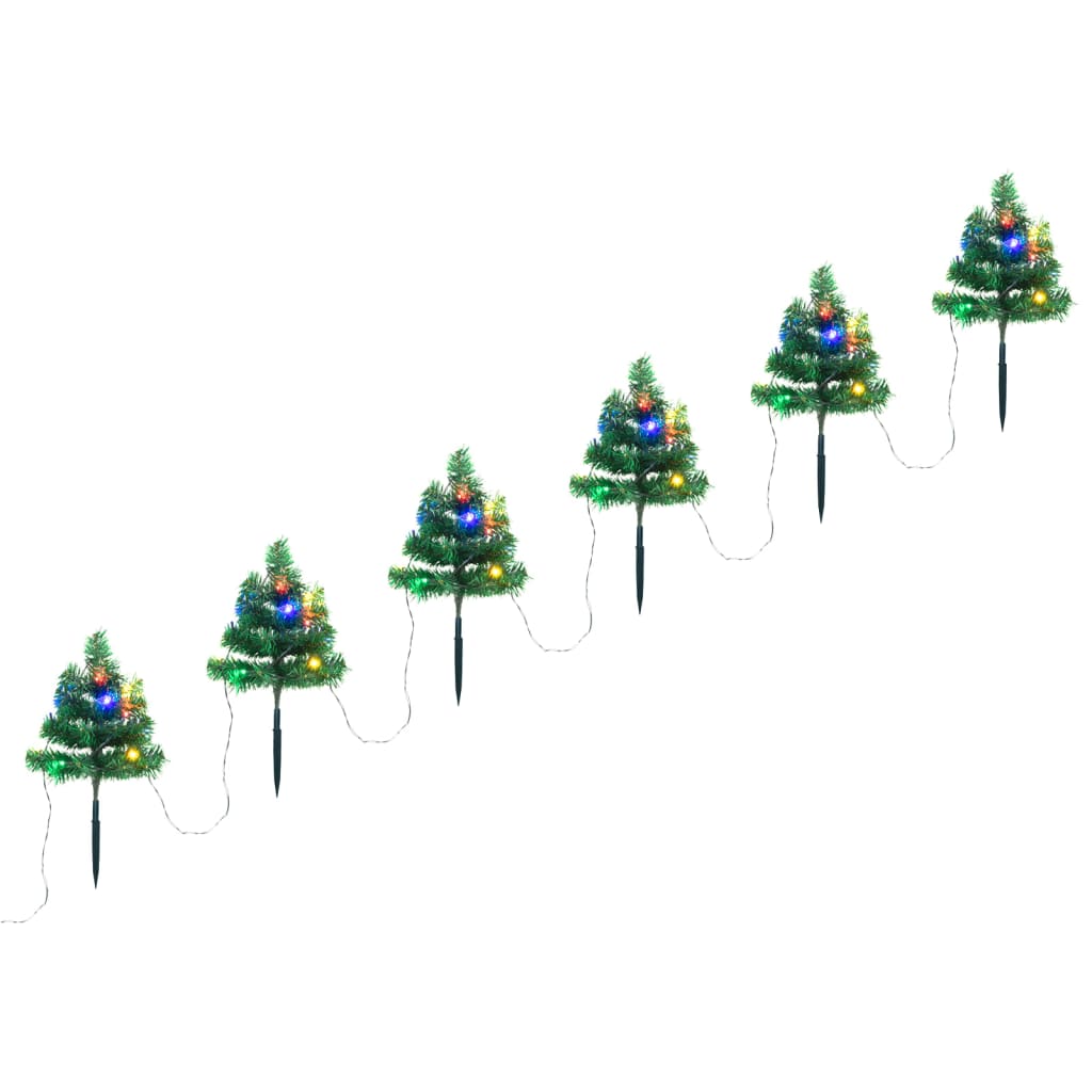 Vidaxl TUINPADKERSERS TRES 6 ST avec LED multicolore 45 cm PVC