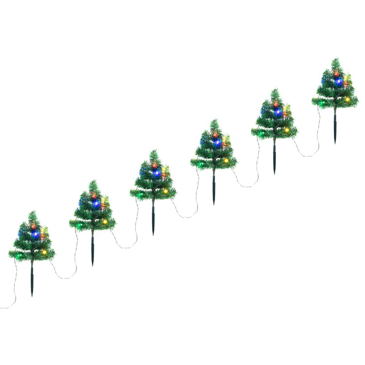 Vidaxl TUINPADKERSERS TRES 6 ST avec LED multicolore 45 cm PVC