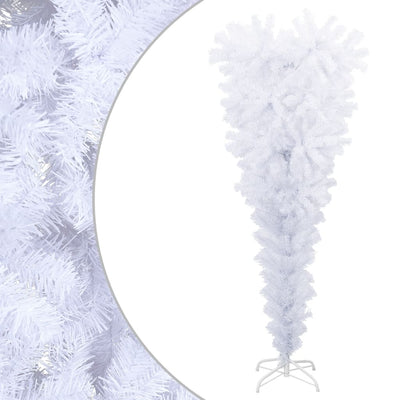 Vidaxl kunstkerstboom avec un retour inversé standard de 120 cm blanc
