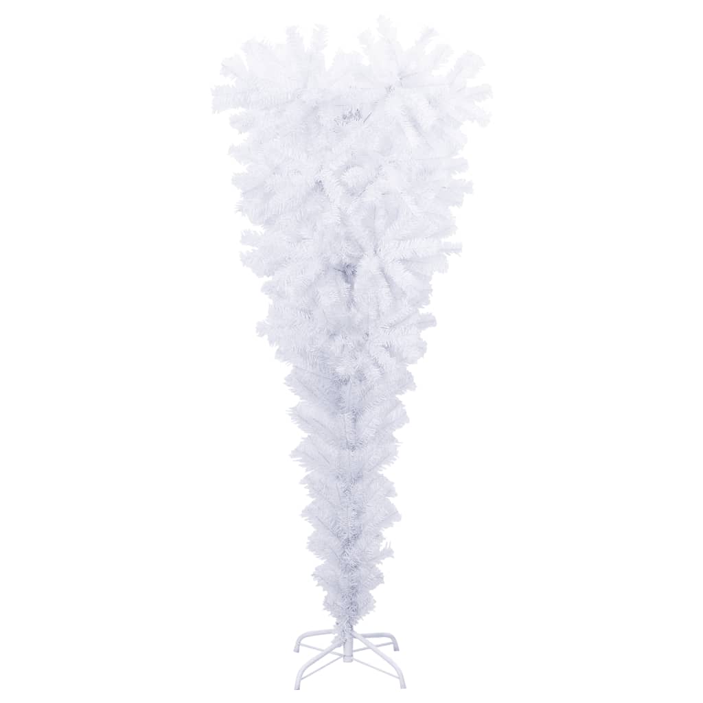 Vidaxl kunstkerstboom avec un retour inversé standard de 120 cm blanc