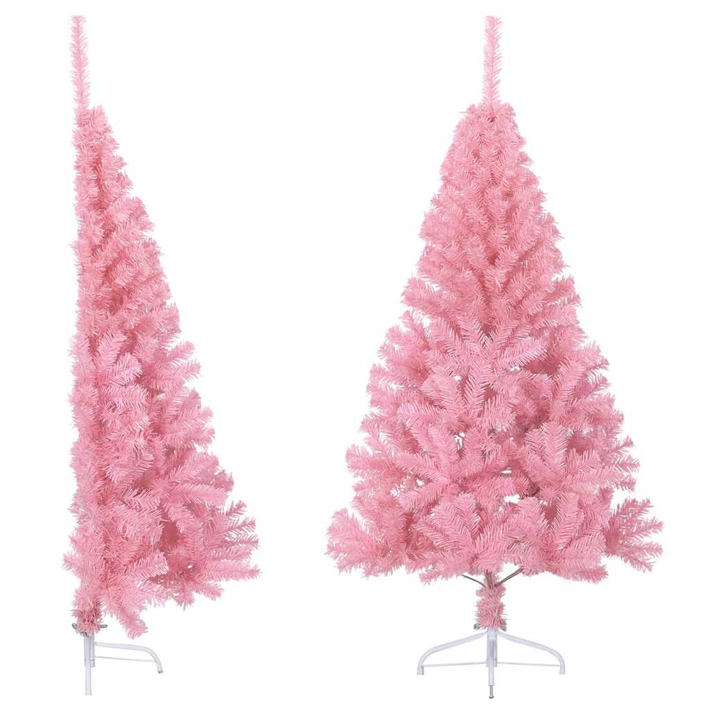 Vidaxl Kunstkerstboom avec un demi-passé standard en PVC rose