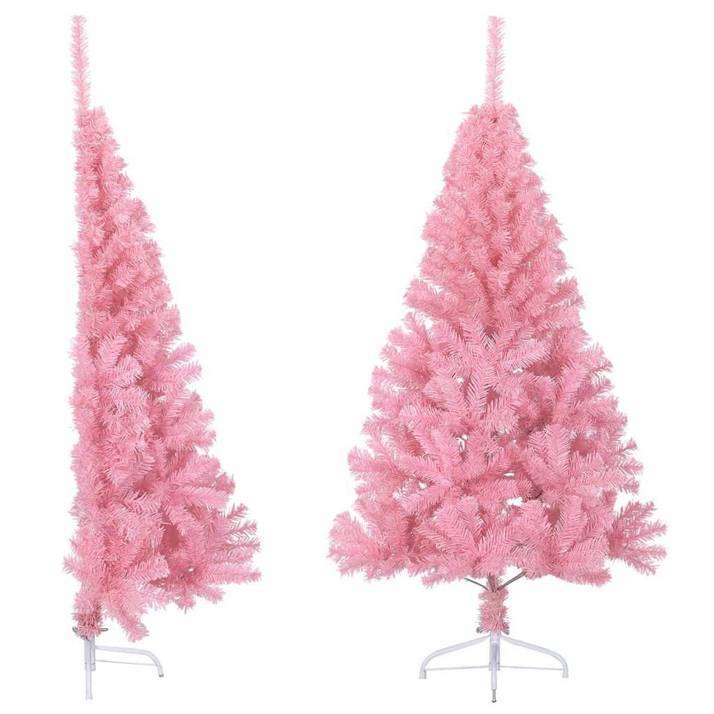 Vidaxl Kunstkerstboom avec un demi-150 cm PVC rose standard