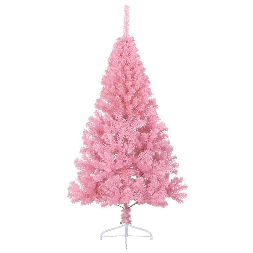 Vidaxl Kunstkerstboom avec un demi-150 cm PVC rose standard