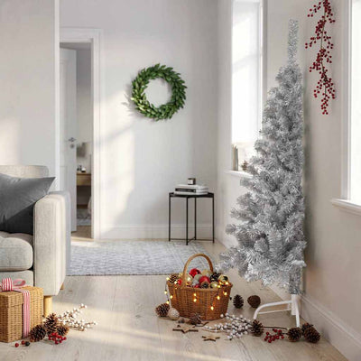 Vidaxl Kunstkerstboom avec un demi-150 cm PVC rose standard