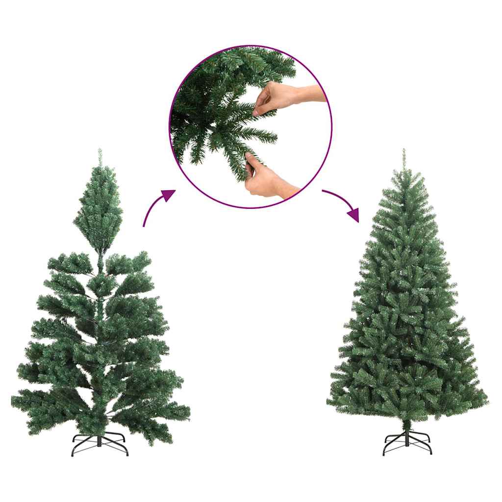 Vidaxl Kunstkerstboom avec un demi-180 cm PVC rose standard