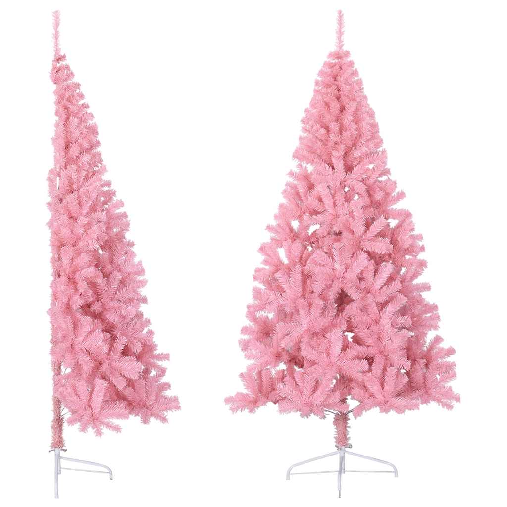 Vidaxl Kunstkerstboom avec un demi-210 cm PVC rose standard