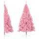 Vidaxl Kunstkerstboom avec un demi-210 cm PVC rose standard