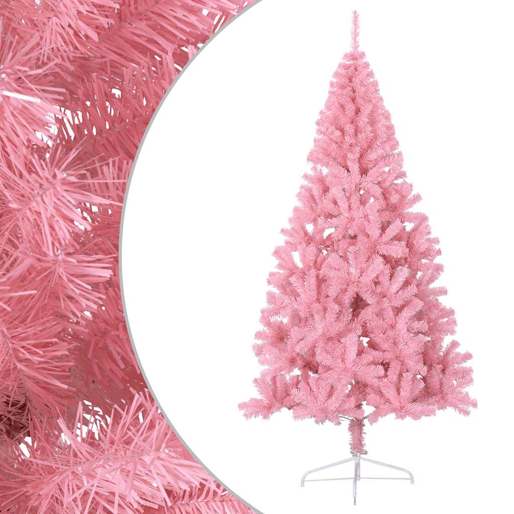 Vidaxl Kunstkerstboom avec un demi-210 cm PVC rose standard