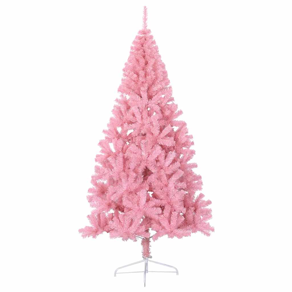 Vidaxl Kunstkerstboom avec un demi-210 cm PVC rose standard